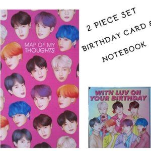 BTS Bangtan Boys 2PC SET Notebook Birthday Card Korean Pop Music Jimin RM JIN